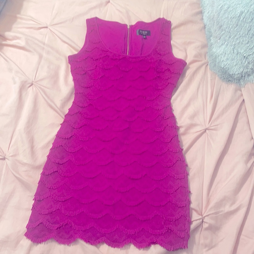 Guess fuchsia cocktail dress!